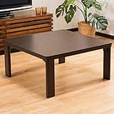 【どこでも使える折れ脚こたつセンターテーブル（75×75cm）】収納可能タイプ 天板リバーシブル 快適ヒーター1年保証 傷に強いメラミン仕様 省スペーステーブル (ブラウン色)