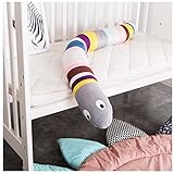 Ins ベビー ベッドガード 赤ちゃん 蛇 抱き枕 サイドガード おもしろい おもちゃ 部屋飾り 撮影小物 出産祝い (イエロー)