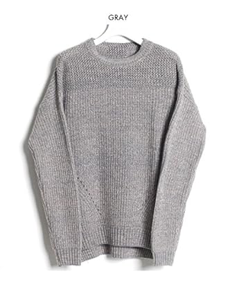 Amazon 2color ゆるニット メンズファッション 秋服 秋物 ニット 赤