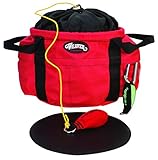 WeaverレザーThrow Lineバケットバッグ、レッド