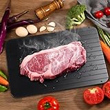 [禄越] 解凍プレート 急速解凍 厚さ3mm 29.5x20cm 自然解凍 置くだけ 簡単解凍 時間短縮 冷解食品解凍 アルミ合金