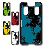 キッズケータイ KY-41C スマホケース ハードケース カバー ブラック ケース スプラッシュ ペイント 柄 [デザインD/ブルー] 青色 TK-672D docomo ドコモ ky41c