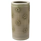 信楽焼 へちもん 傘立 白ビードロ花紋 2-2919