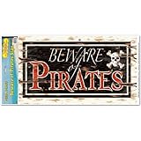 Beistle Company - Beware of Pirates Peel 'N Place Wall Decoration - Standard [並行輸入品]