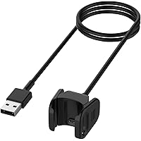 Kissmart Fitbit Charge 2 Charger (Black, 55cm/1.8ft), 1.8ft Replacement Charging Cable Charger Cord for Fitbit Charge 2 Smart