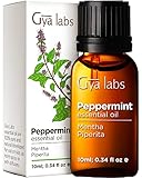 Gya Labs ペパーミント エッセンシャルオイル 10 ml - 100% 天然ハッカ油が - ディフューザー、スキン、ヘア用ペパーミント精油
