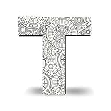 DCI Color Joy Alphabet Letter Block Letter T Wall Letters Adult Coloring Products 4 x 6 x .75 Decora