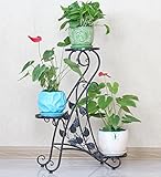 ZENGAI 大 フラワーポットラック 多機能 鉄の芸術 多層 屋内 鉢植え ディスプレイスタンド フラワースタンド ( 色 : ブラック )