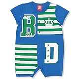 BABYDOLL（ベビードール） ボーダー切替半袖ロンパース 子供服 ベビー 80cm ロイヤルブルー