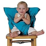 外出先で活躍！ 椅子用固定帯 ベビー用品 持ち運び便利 ポータブル コンパクト チェアベルト◇SACKN-SEAT (スカイブルー)