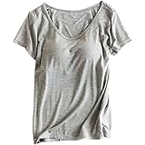 Amazon Nissen ニッセン インナー シャツ Tシャツ ブラトップ カップ付き 半袖 フレンチ袖 吸汗速乾 アンダーフリー レディース インナーシャツ 通販