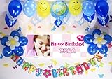 A038☆風船セット■お誕生日を飾りましょ♪　【 写真+名前入り 横断幕♪　PHOTOバナー】フォトバナー / 誕生日横断幕　パーティー装飾用品　★横断幕＋バルーン装...