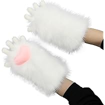 【オーダーメイド】獣の爪付きもふもふ手袋 獣の爪付き布製手袋 - ブラック - メルカリ