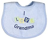 Raindrops I Love Grandma Embroidered Bib, Blue by Raindrops [並行輸入品]