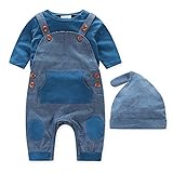 Linyuan ファッション Baby Boys Newborn Cute Short Sleeve T-shirt & Bib Jumpsuits with hat Set セット Cotton