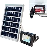 実用新案登録 GOODGOODS COB LED ソーラー ライト 充電式 5W 防水 屋外 投光器 電池交換対応式 光センサー付き 【一年保証】 TYH-5