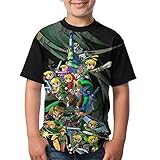 ゼルダの伝説 3dプリントの夏子供\男の子 女の子\青少年.カジュアル半袖tシャツtシャツ?生日プレゼント.トレーニング・ヨガの上着.S