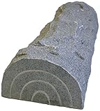 車止め カーストッパー 御影石 薪デザイン年輪入り 45cm グレー色