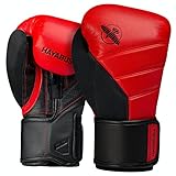 Hayabusa T3ボクシンググローブ（男女兼用） - レッド/ブラック, 16oz