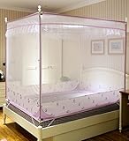 LIQICAI 蚊帳 濃密で厚いネット シングルからキングサイズベッド、 便利な3ドア 2色5サイズオプション ( 色 : パープル ぱ゜ぷる , サイズ さいず : 1.20 x 1.92 x 1.