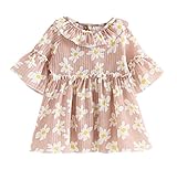 WIN キッズワンピース フォーマル女児 キッズ 服 子供 長袖 女の子 ガールズ ワンピース 韓国スタイル 結婚式 発表会 入園式 入学式 卒園式 卒業式 七五三 パーティー (120cm, ピンク