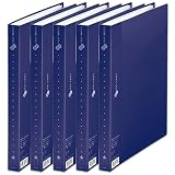 プラス クリアファイル スーパーエコノミー A4縦 40ポケット ネイビー 5冊セット FC-124EL 88-431×5