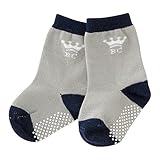 (チャックル) chuckle *ボンシュシュ*王冠ベビー靴下【ソックス】 グレー 9-12cm P9304-M-00