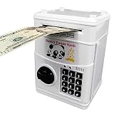 stylebeauty電子パスワード貯金箱現金コインお金、ロッカー自動挿入BillsセーフボックスパスワードATMバンクセーバー誕生日ギフトfor Kids Happyパンダ