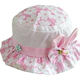 ベビーGirls幼児ロイヤルプリンセスSummber Sun Hatガーゼキャップwith Flower Decor US サイズ: One Size カラー: ピンク