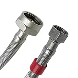 LASCO 10-0921 Braided Stainless Steel Toilet Supply Line with 1/2-Inch Compression and Ballcock by L