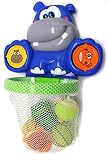 VERZABO Bath Toy Hippo Basket Ball Collection with Floating Toy Frog and Turtle Friends [並行輸入品]