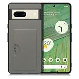 LOOF SKIN SLIM-SLOT レザー カード収納 スマホケース for Google Pixel 7 用 ケース カバー 背面 ストラップホール カードポケット シンプル 耐衝撃 薄型 軽量 leather [グレー]