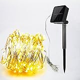 Solar Powered String LightsWERTIOO 8 Modes 39ft 100LEDsLED Starry String Lighting OutdoorAmbiance D?