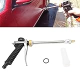 高圧洗浄ガン 車ノズル 洗車ガンクリーナー 散水 高圧 洗浄 バブル 泡発生 金属 花 庭 農業 園芸 ガーデン 多機能 鉄砲型 30*15cm