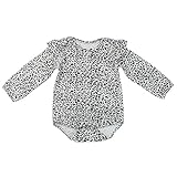 Lutents ベビー服 ロンパース カバーオール 長袖 ヒョウ柄 女の子 カジュアル 快適 通気性良い 着心地良い 歩行服 パジャマ 新生児 出産祝いプレゼント 可愛い オシャレ