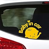 matoen ( TM ) Baby in Car揺れるBaby On Board安全サイン車デカール/ステッカー free size イエロー Matoen