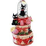 魔女の宅急便★黒猫ジジの大きなおむつケーキ (レッド)