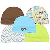 Little Beginnings Boys 5 - Pack Babyキャップ( 0 – 3 M )