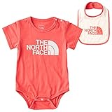 THE NORTH FACE ノースフェイス S/S ロンパース&ビブ 70cm サンベイクドレッド