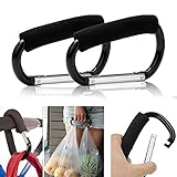 Super Strong Mommy Stroller Hook, BlingKingdom Multi Purpose Hooks, Large 14cm D Type Aluminum Alloy