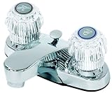 Aqueous 10B42WYCH Lavatory Faucet 2-Knob Handles with Pop-up Centerset, Chrome [並行輸入品]