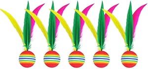 Amazon 羽子板用羽根 5個入り 羽根つき 正月 羽根つきの羽根 羽子板用 三本羽根 大玉 正月飾り おもちゃ