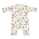 (ocean&ground)オーシャン＆グラウンド 長袖ロンパース 新生児 肌着 ロンパース 1620556 BIRD&ROSETTE ベビー 赤ちゃん ロンパース 女の子 男の子 ボディスーツ 肌着
