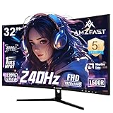 Amzfast 32インチ 湾曲ゲーミングモニター フルHD 1080p 240Hz 1ms MPRT VAパネル HDR対応