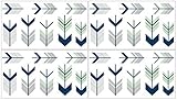 Baby and Kids Wall Decal Stickers for Navy Blue Mint and Grey Woodsy Collection - Set of 4 Sheets [並