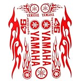 (WSY)YMH [並行輸入品]ステッカー 車用 バイク用 クリアフィルム 転写ステッカー 防水カッティング ステッカー (レッドYHM)