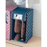 [ベルメゾン] 組み立て簡単ブーツ＆シューズボックス ネイビードット タイプ：ワイドブーツ