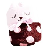 【Ani Mam Kids】ふわカワ くるくる ブランケット ぬいぐるみ 出産祝い プレゼントに！ (うさぎ(ピンク))