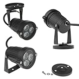Ligangam ガーデンライト LEDライト AC/DC12V入力 6W アルミ製カバー IP65防水スポットライトアウトドアライト 省エネ 屋外 景観照明 夜間車道/歩道/芝生/庭などに適用(固定