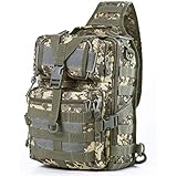 HAOMUK Tactical Sling Bag Pack Military Rover Shoulder Sling Backpack EDC Molle Assault Range Bag Everyday Out Carry Diaper B